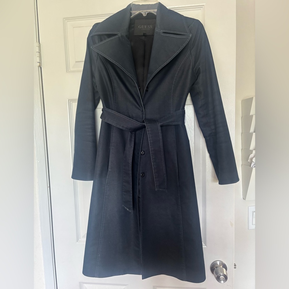 Guess Black Trench Coat for Women